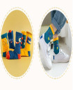 Children's 3Y-5Y Set of 5 cartoon dinosaur crew colorful socks for boys-KS55